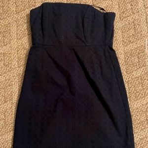 Navy Blue Vineyard Vines Strapless Dress